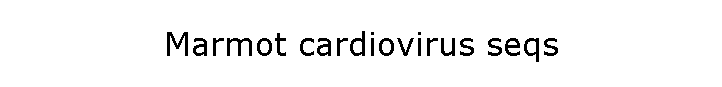 Marmot cardiovirus seqs