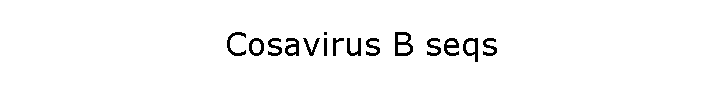 Cosavirus B seqs