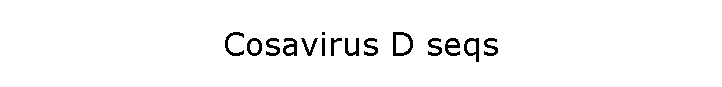 Cosavirus D seqs