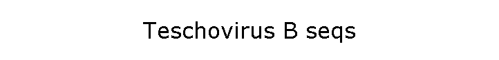 Teschovirus B seqs