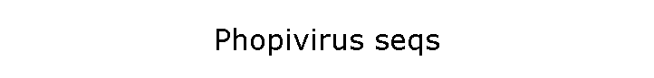 Phopivirus seqs