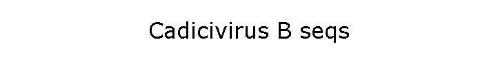 Cadicivirus B seqs