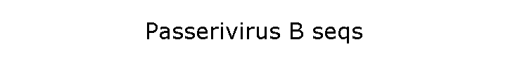 Passerivirus B seqs