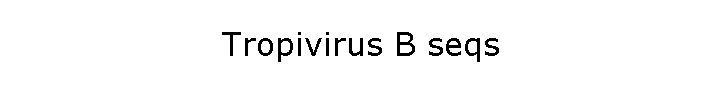 Tropivirus B seqs