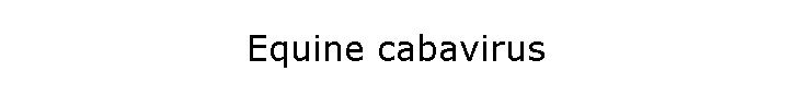 Equine cabavirus